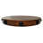 Hand-hammered Copper Top Side Table: Rustic Wrought Iron Base