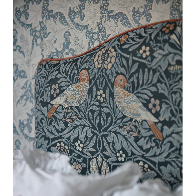 Emery Walker's House Bird Tapestry Fabric, Webb's Blue