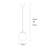 Modern Industrial Chandelier, Black & Fume Color, Adjustable Height 43.3 in | Durable Metal Body, 5.9 in Glass Cap | E27 Socket (Max 40W) | Perfect for Scandinavian & Novelty Decor, Stylish Lighting Solution-1333248630-1332772657