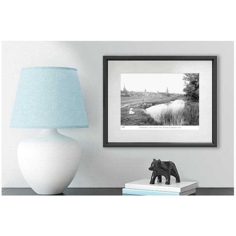 Stamford, View From The Water Meadows 1922 by Francis Frith - Single Picture Frame Print, 40cm H x 50cm W x 2.3cm D
