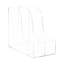  Vertical File Storage, Desktop Organizer, Magazine Holder, Office, Acrylic, 6"L x 11"W x 9.75"H