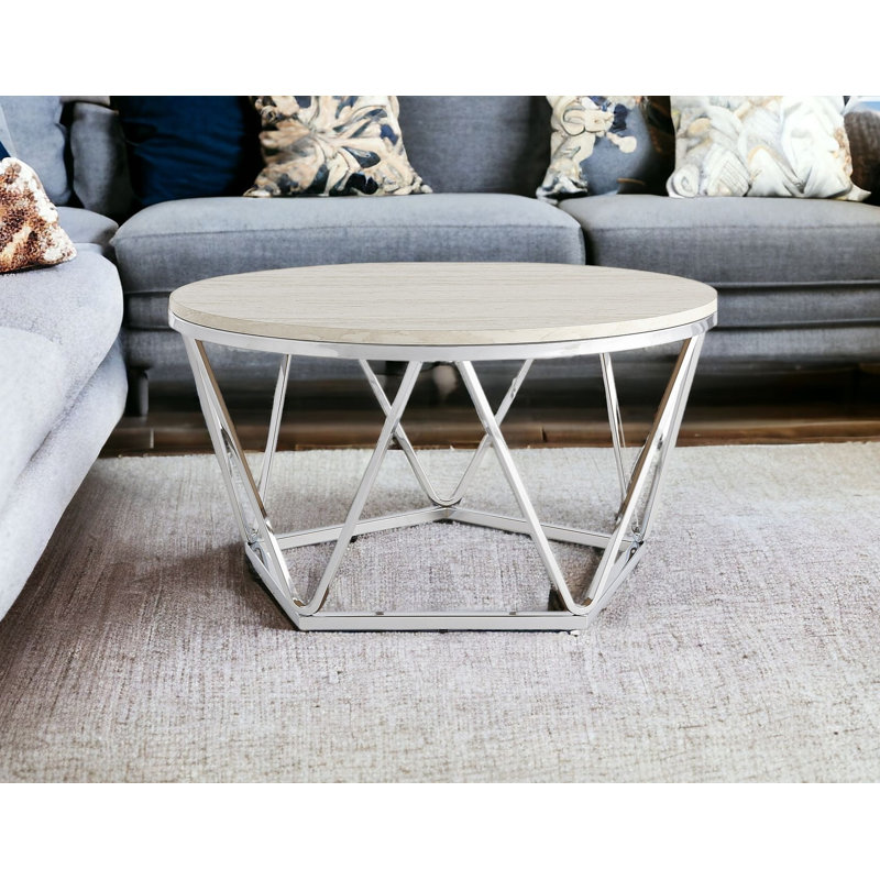 Table basse 33 po Champagne, Argent