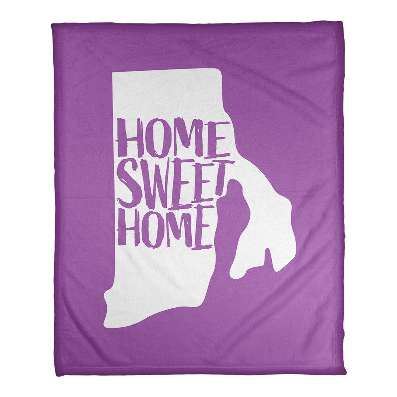 Jeté en polaires pour îlot de rhode home, Violet, l 52,5 po x L 62,5 po