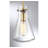 Renata 1 - Light Single Cone Pendant in Natural Brass-558236101