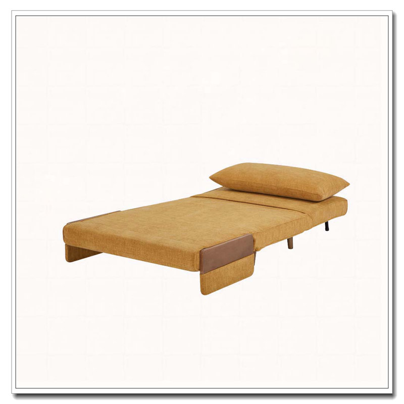 Fauteuil d'appoint rembourré convertible, Brun