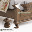 Grand lit en bois massif de 65 po de hauteur avec pieds romains, brun clair-1385690267-1397817800