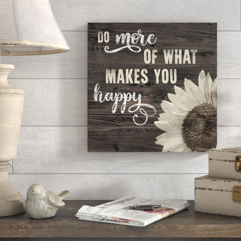 " What Makes You Happy ", Wrapped Canvas, 16" H x 16" W x 1.5" D