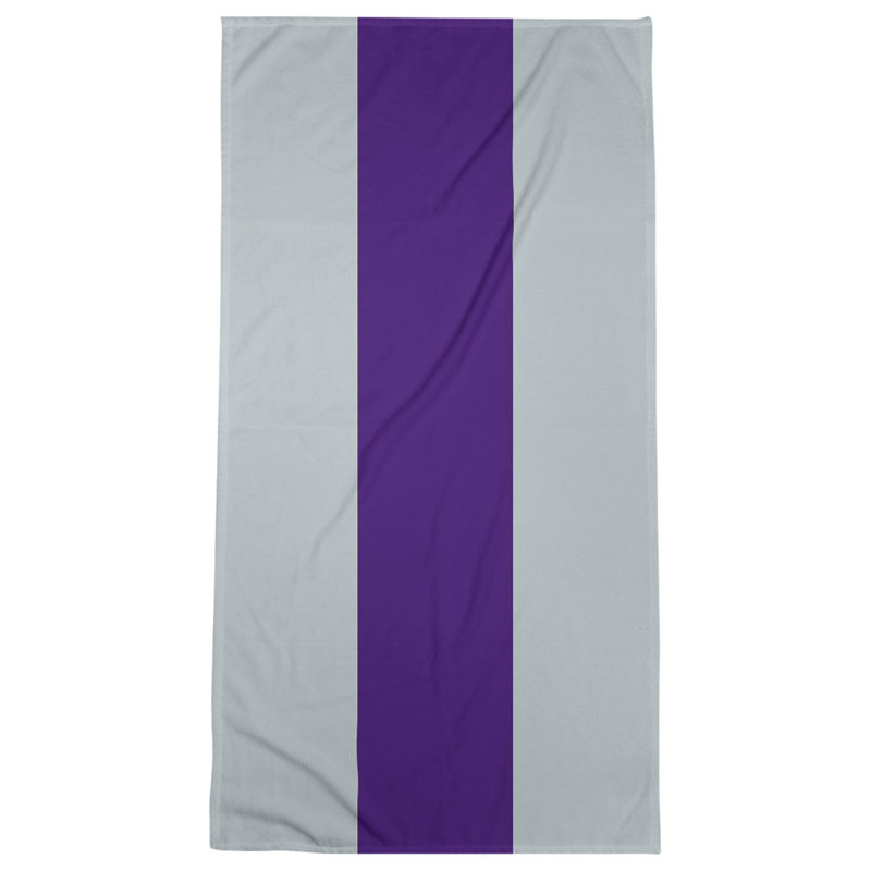 Colorado Lightweight Beach Towel, Silver/Purple/Silver, Microfiber