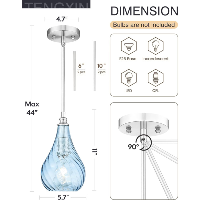 Paquet de 2 lampes suspendues pour îlot