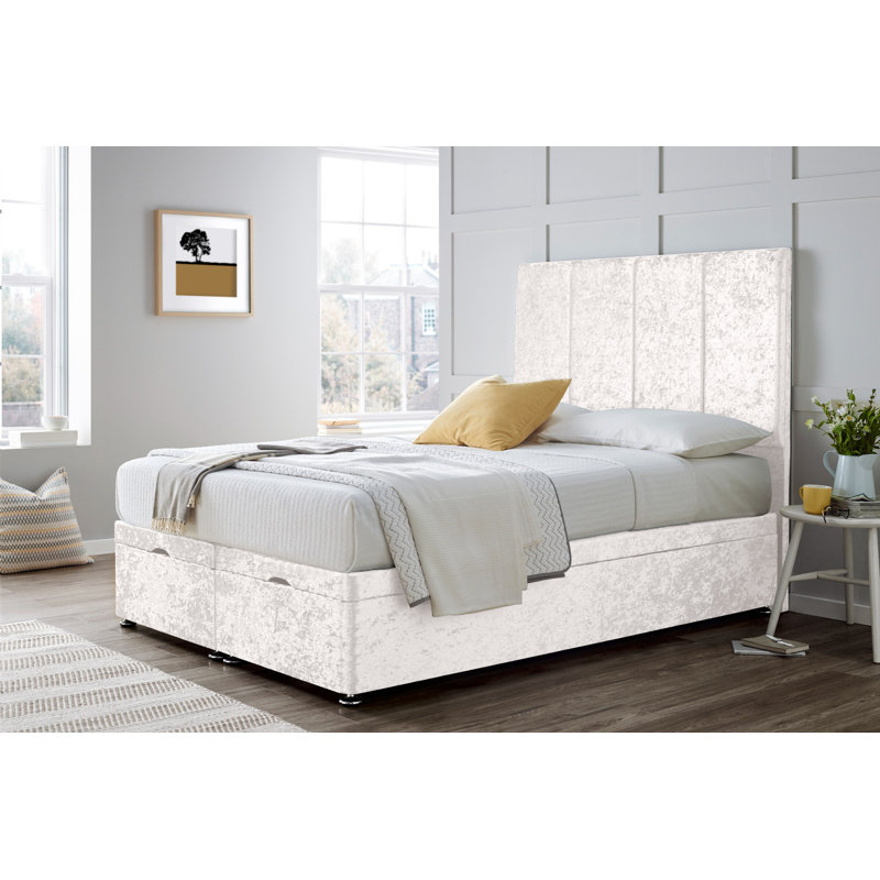 Divan Bed with 24" Headboard on Struts, Super King (6'), White