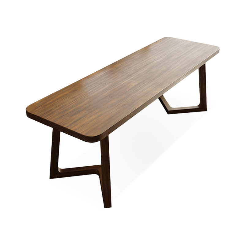 Nut-brown Rectangular Solid Wood writing desk, 29.53" H x 94.49" W x 27.56" D