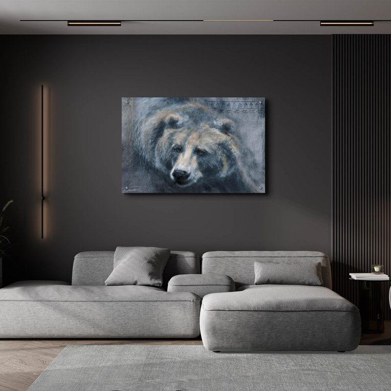 «Grizzly Encounter» par Robert Campbell, H 24 po x l 36 po x P 0,2 po