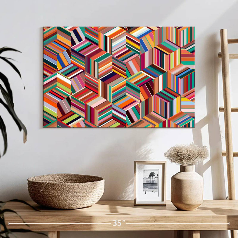 Cubes géométriques abstraits Avery, H 16 po x l 24 po