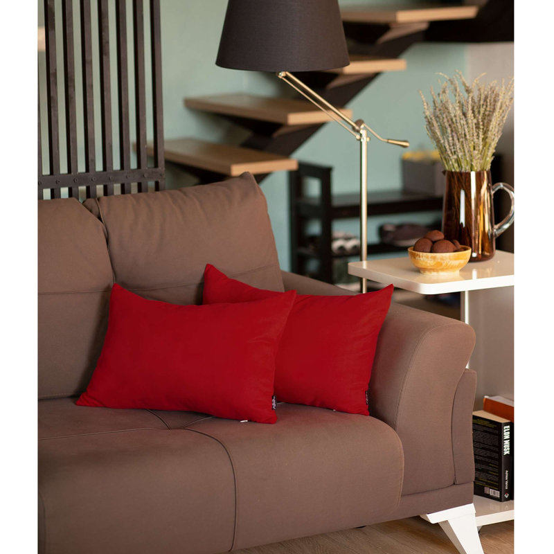 Coussin lombaire, Rectangular, 12"H x 20"W, Rouge