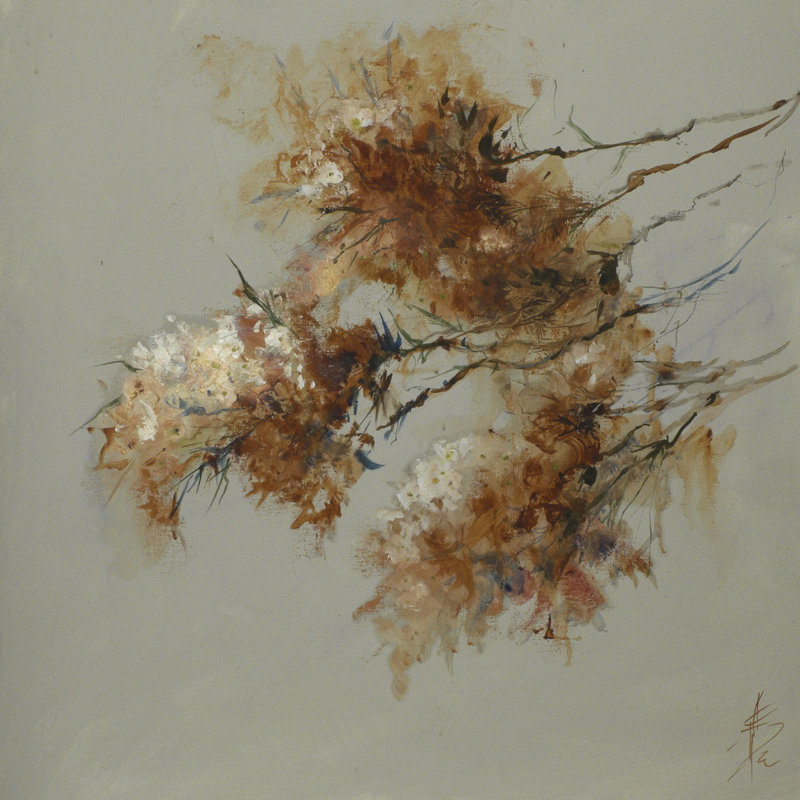 Rusty Spring Blossoms II by Anne Farrall Doyle - Wrapped Canvas Painting, 122cm H x 122cm W x 3.8cm D
