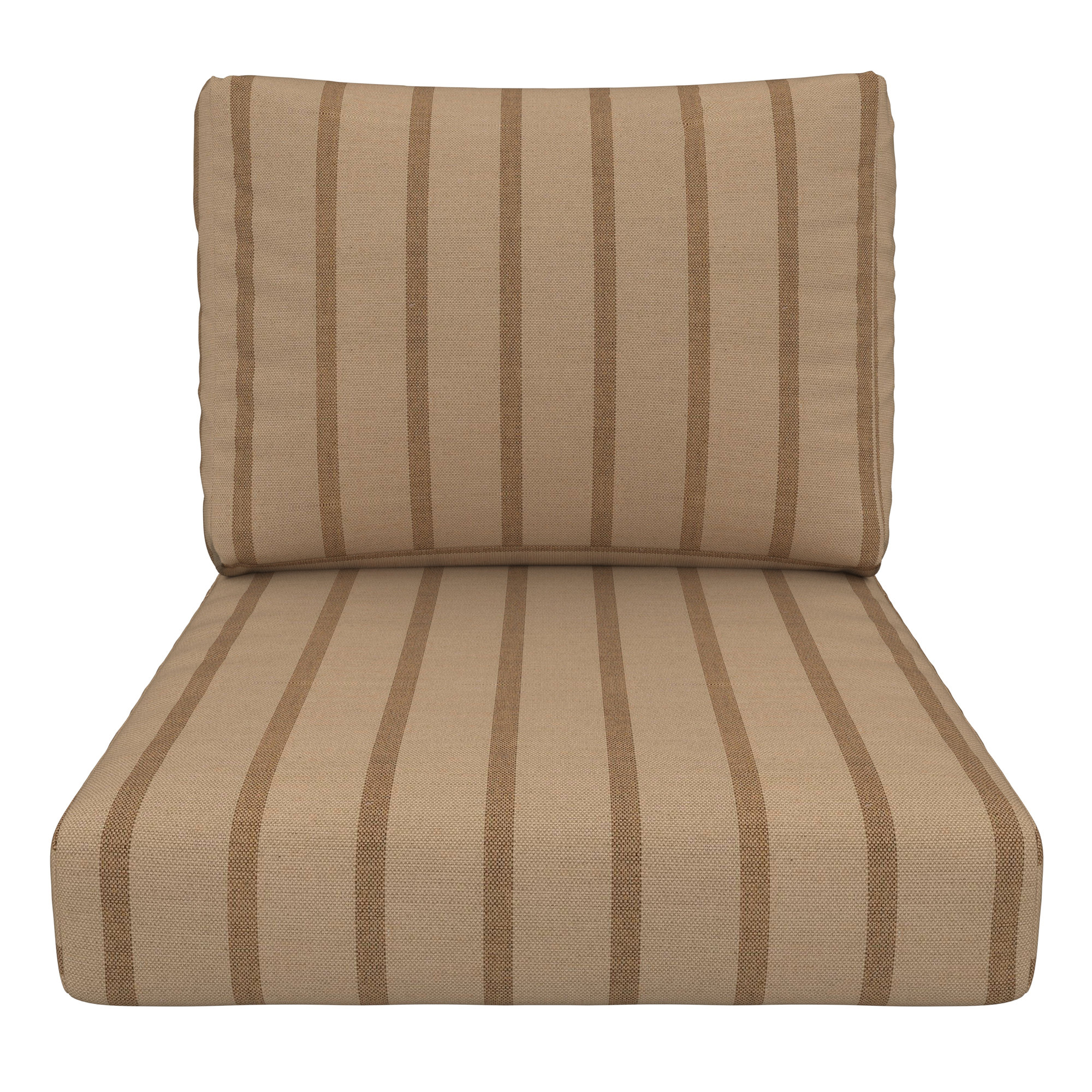Lani Sunbrella Outdoor Lounge Chair Seat and Back Cushion Set, Unwind Driftwood
