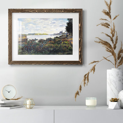 La seine à Argenteuil, 1877 - Art mural grandiose encadré sous verre acrylique, grand salon