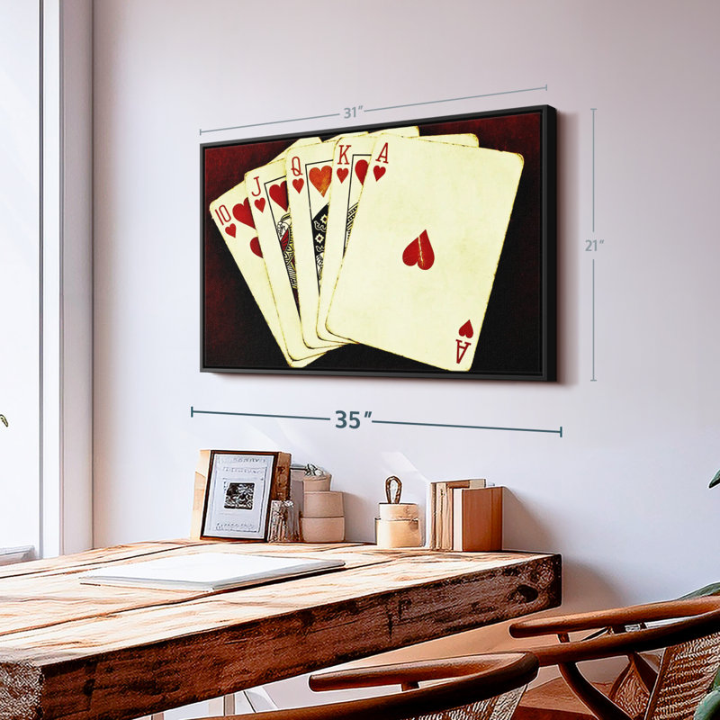 Royal Flush, reproduction sur toile, H 21 po x l 31 po