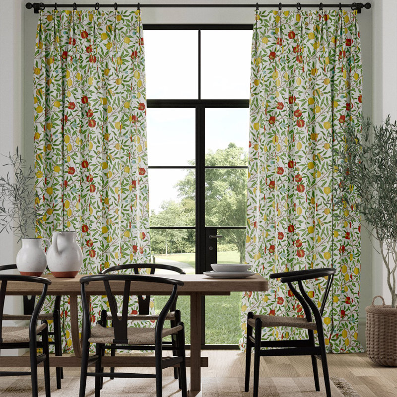 Fruit Fabric, Leaf Green/Madder
