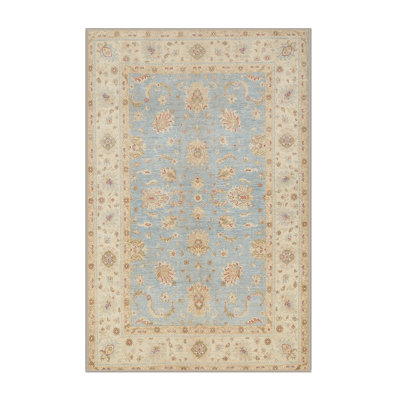 Traditional Tan/Blue Area Rug