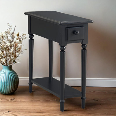 Coastal Solid Wood Narrow Side Table