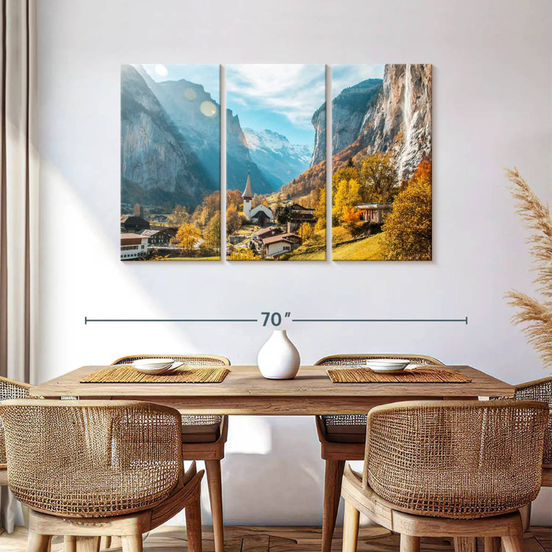 Alvord Lauterbrunnen en automne, H 36 po x l 57 po