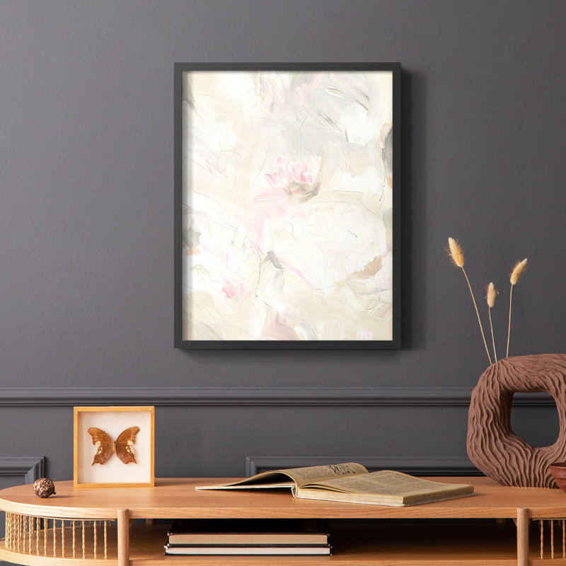 «Soft Abstraction I», reproduction encadrée - bois massif, Noir, H 28 po x l 22 po