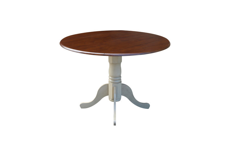 Boothby Drop Leaf Rubberwood Solid Wood Pedestal Dining Table