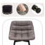 Upholstered Counter Stool with Metal Frame-61601234