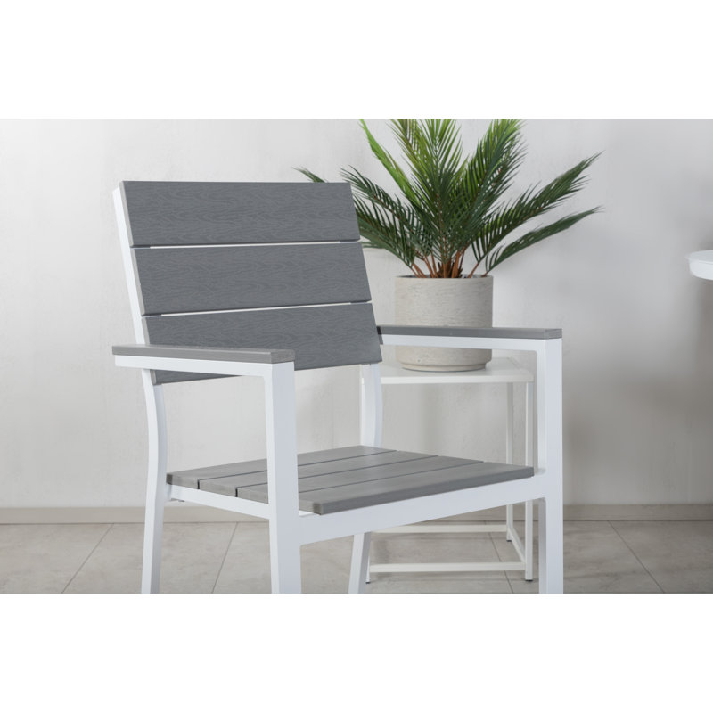 Staudt Dining Set, Grey/White, White, White