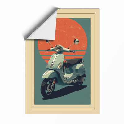 Vespa in the Sun Vintage - Framed Print