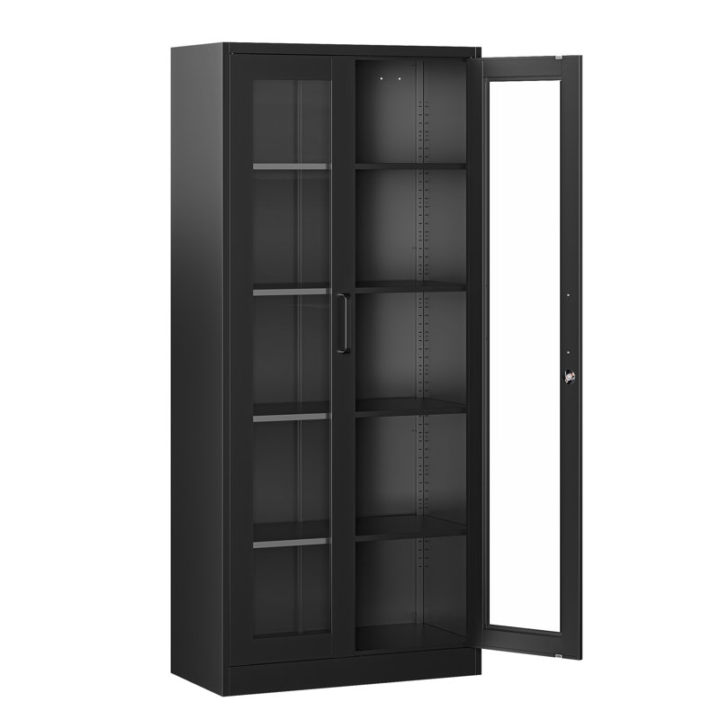 Armoire de rangement à 5 tablettes Kizzi, Noir