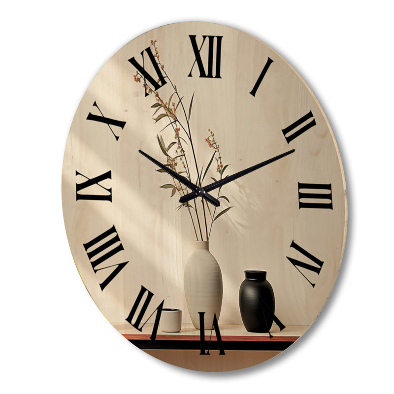 Horloge murale en bois massif Lavrrick, Très grand
