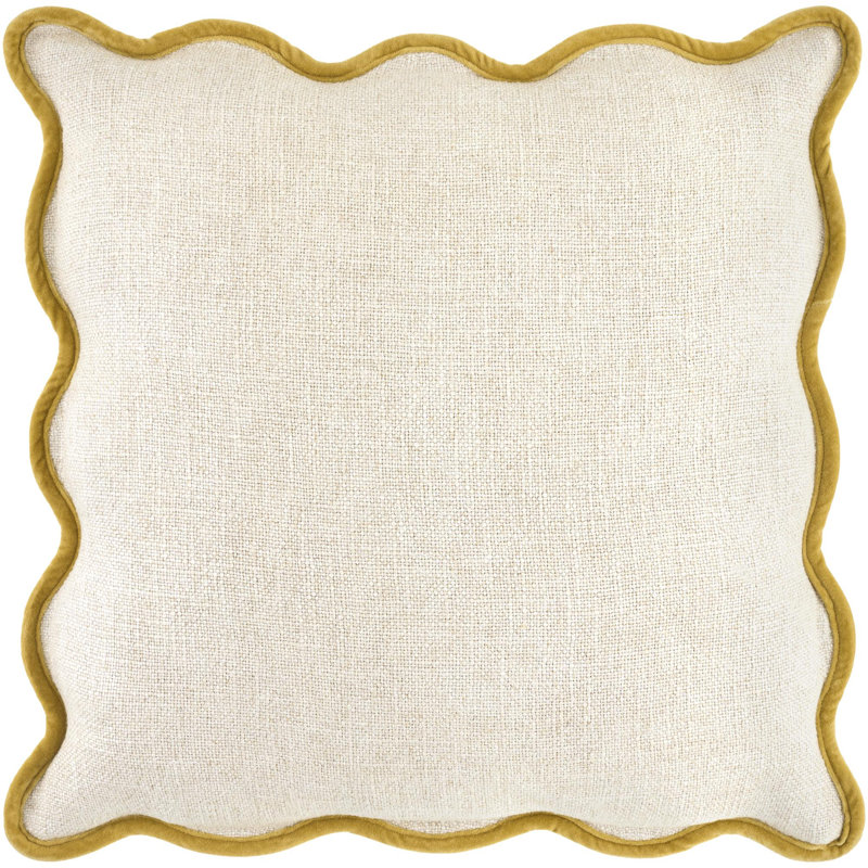 Becki Owens X Livabliss Caliza Accent Pillow, Pillow Cover Only - No Insert, Cream/Yellow, Square 18''