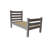 Gray Solid Wood Twin Bed Frame