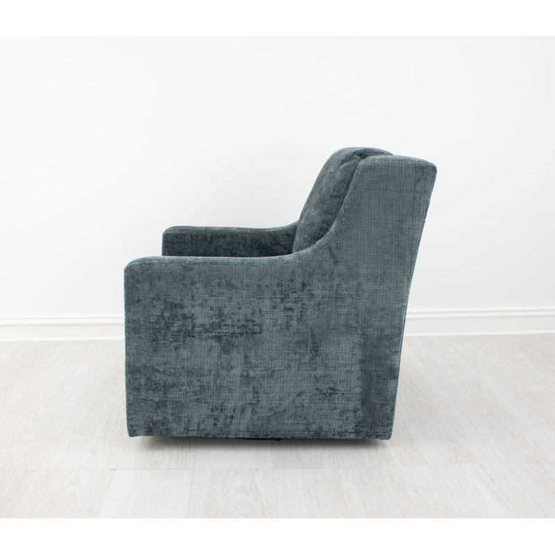 Luna Swivel Club Chair, Aegean Blue Gray