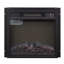 Cheminée électrique 1400 W 45,7 cm (18 po), télécommande, flamme réaliste, verre trempé noir, insert de cheminée pour chauffage domestique 1400 W, 3 intensités de flamme, fonctionnement autonome, solution écoénergétique