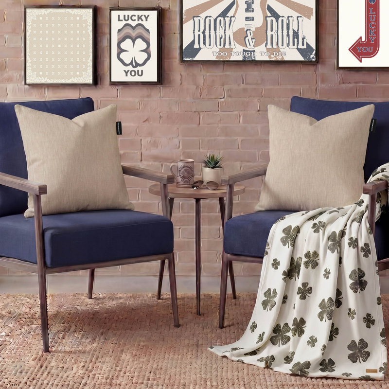 Ensemble de coussins décoratifs 20 pièces x 20 po Lucky Brand Cammi, Marron clair