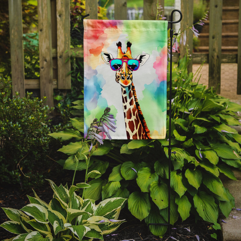 Drapeau de jardin hippie girafe