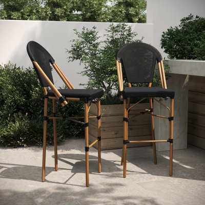 Stackable Indoor/Outdoor Bistro 30" High Barstools, Commercial Grade
