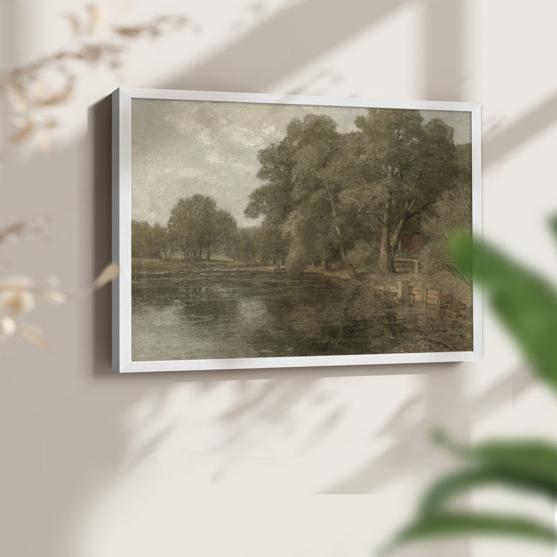 Paysages rétro - DCXCVI - Reproduction encadrée - Restickable, H 8 po x l 10 po, Blanc