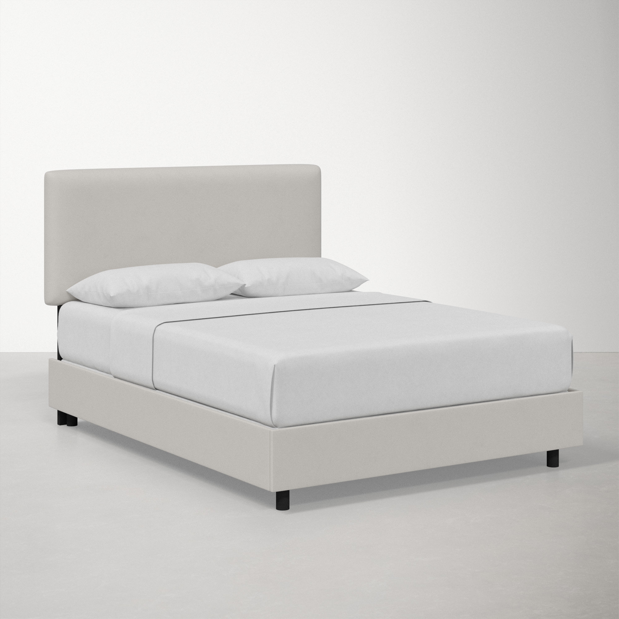 Eisley Upholstered Bed, King, Bella Light Gray Performance Velvet
