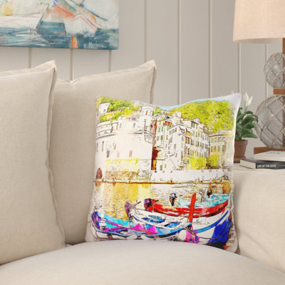 Phan Outdoor Reversible Throw Pillow