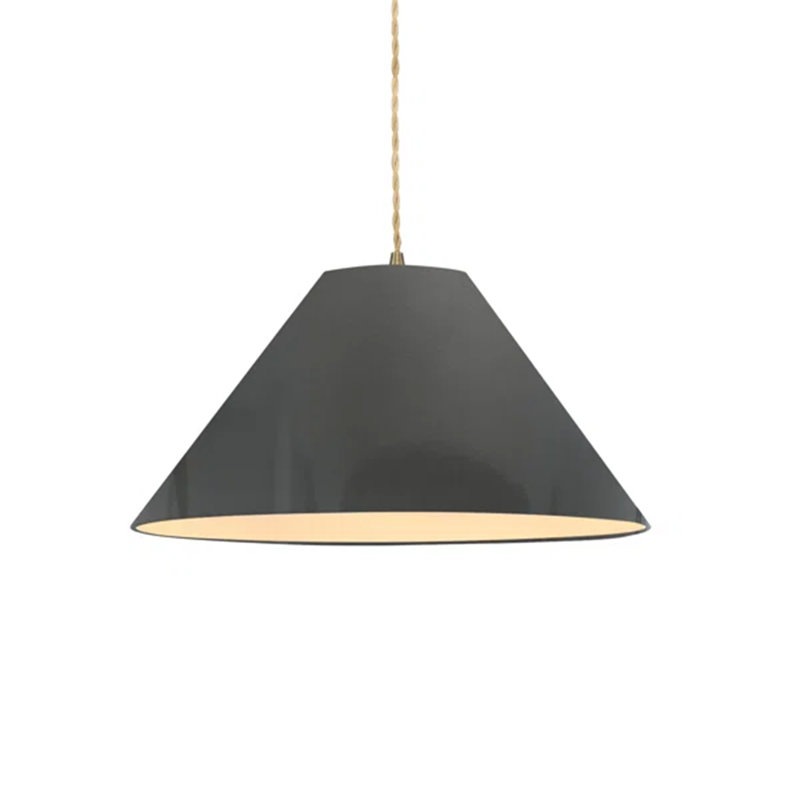 Radiance - Luminaire suspendu 1 lumière Avola - l 15 po x H 7,25 po - ampoule remplaçable - cordon torsadé beige
