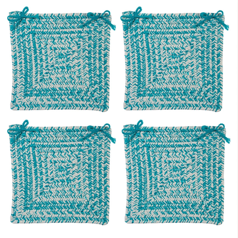 Coussin de coussin de chaise d'extérieur Ashiah, Aquatique