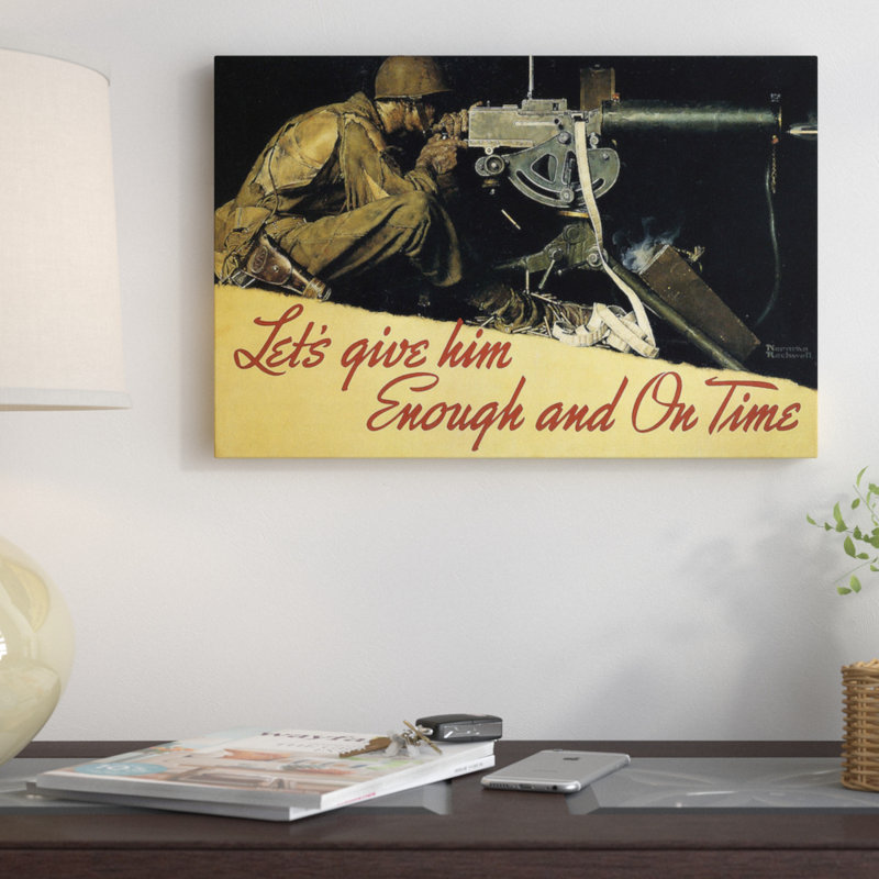 «Let's donner lui enough et le temps» par Norman Rockwell, impression sur toile tendue, H 18 po x l 26 po x P 1,5 po