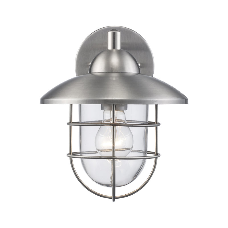 Rathbun STAINLESS STELL Wall Light, 8" H x 6" W x 7.5" D