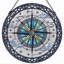 Panneau de vitrail Compass H 12 po-131577312