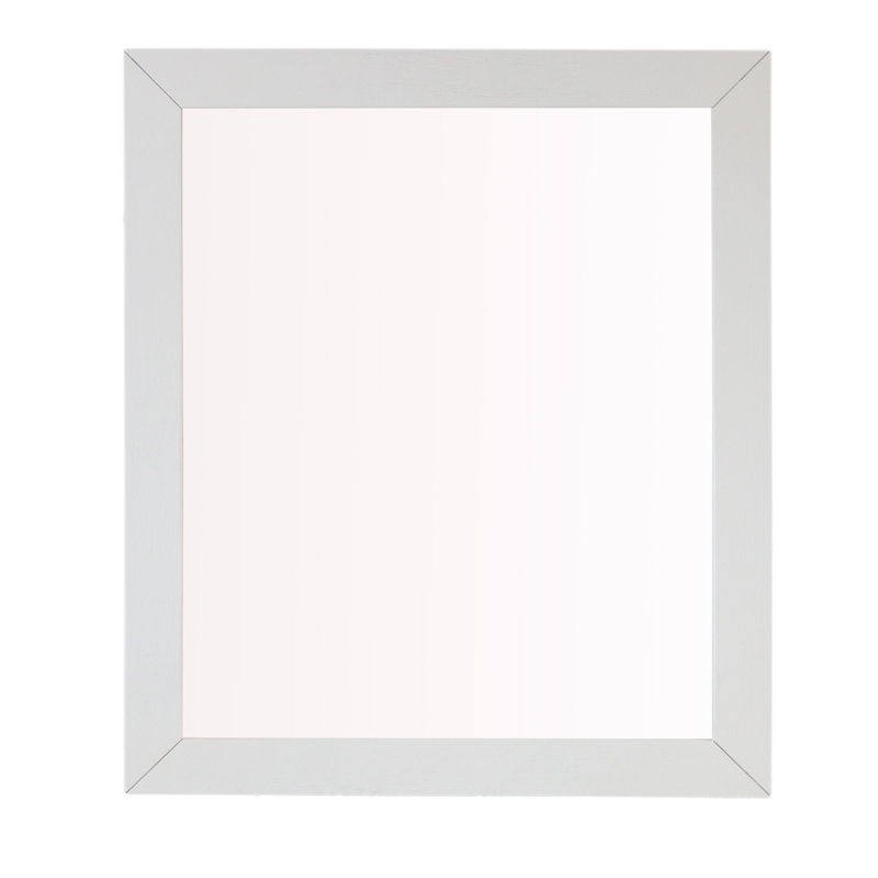 Ghent Solid Wood Rectangle Wall Mirror, White