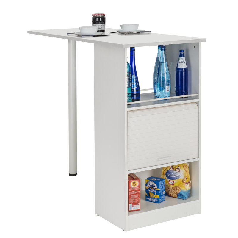 Eoin Wood Kitchen Island, White